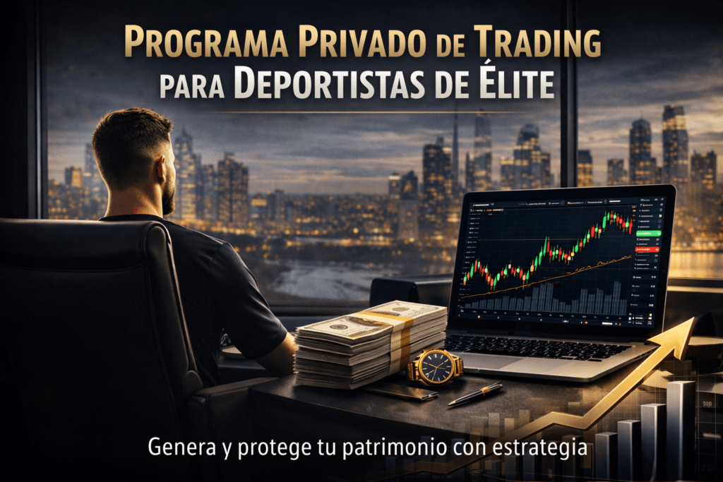 Un hombre mirando una pantalla de ordenador con gráfica de trading